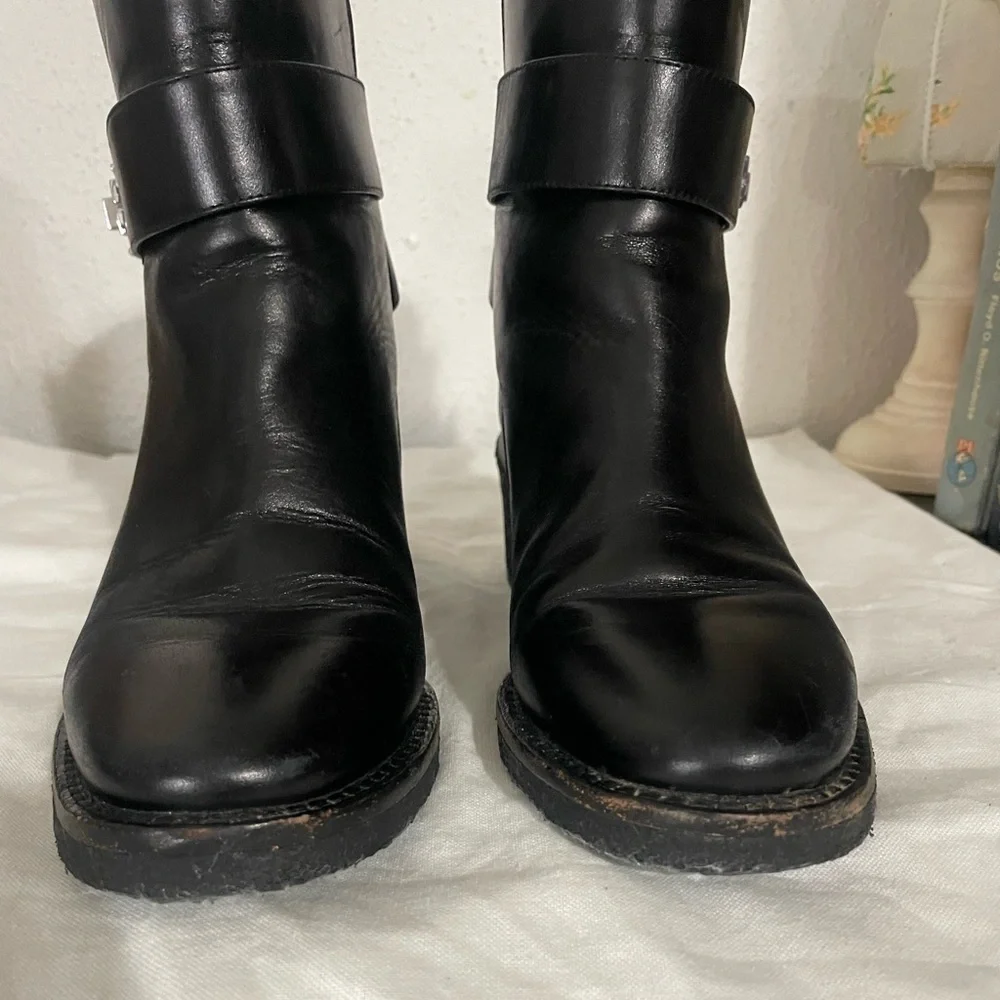 Tory Burch Women Kira Block Heel Booties Black size 6